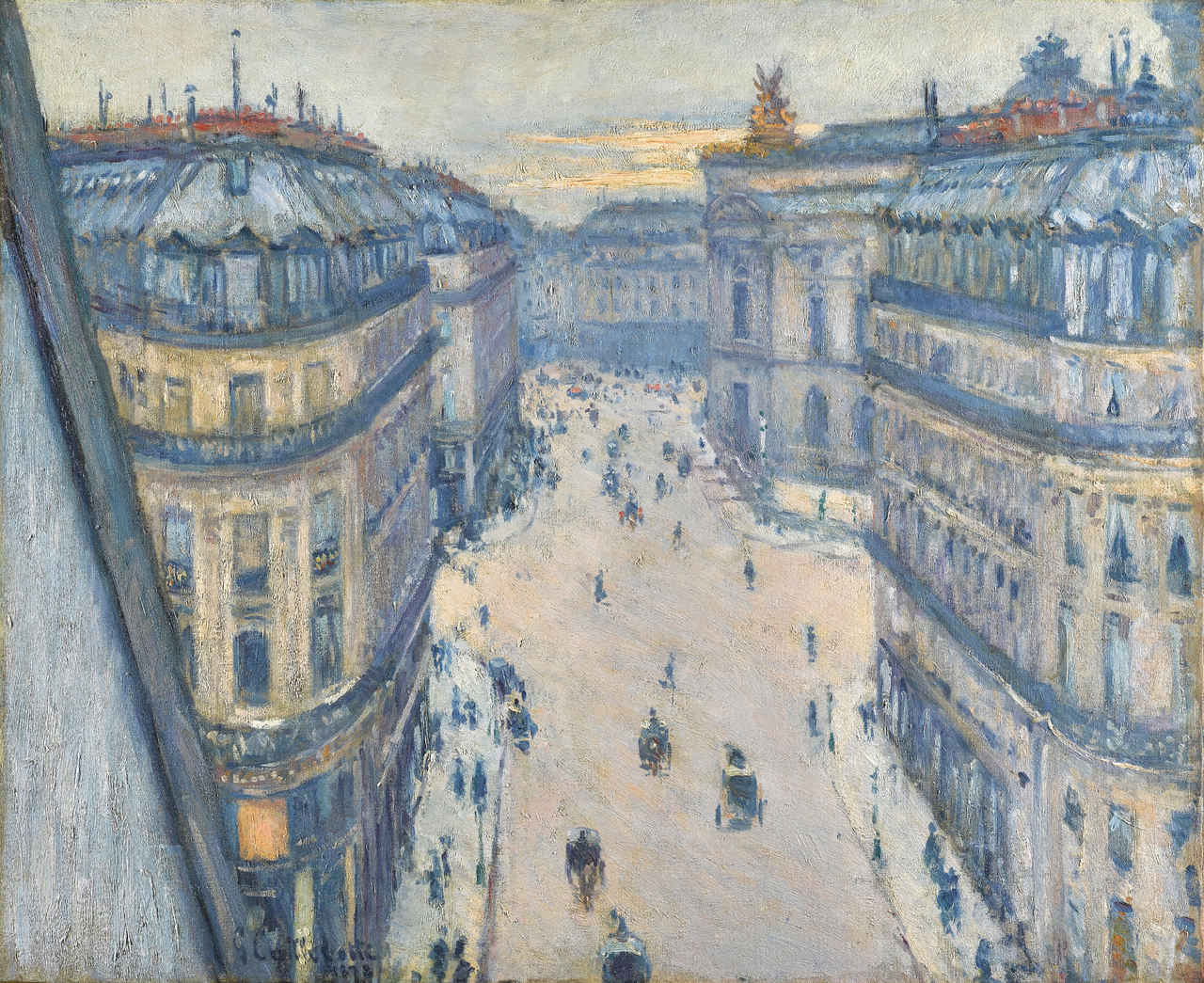 2/8 Impressionismus Gustave Caillebotte Rue Halévy, Blick