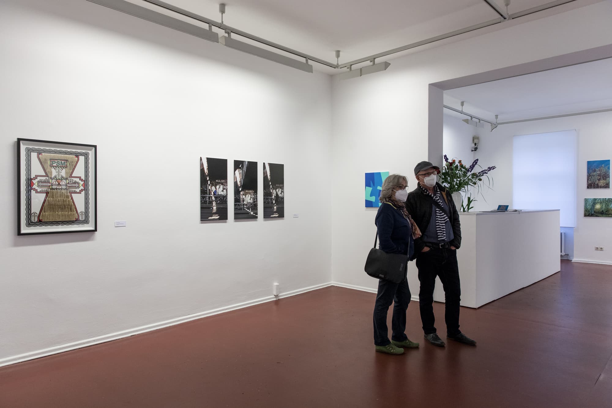 Vernissage: Zehnte Tempelhofer Kunstausstellung, Galerie im Tempelhof Museum, Juni 2021, Foto © Amélie Losier