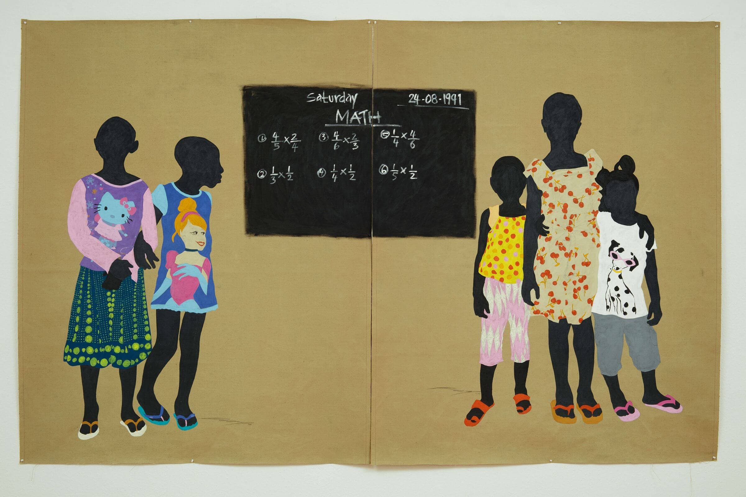 Raphael Adjetey Adjei Mayne Mummy Said I Should Take Care Of You 2020 Acrylic on canvas 190 × 150 cm 74 3/4 × 59 in