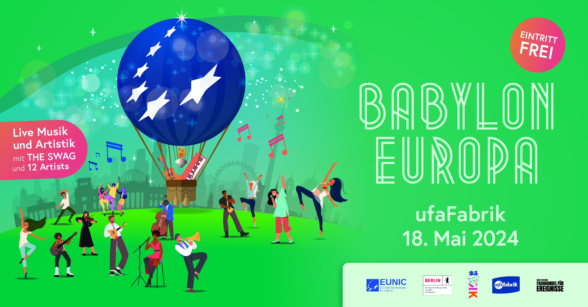 BABYLON EUROPA – feiert kulturelle Vielfalt beim Karneval der Kulturen am 27. Mai in der Ufafabrik
